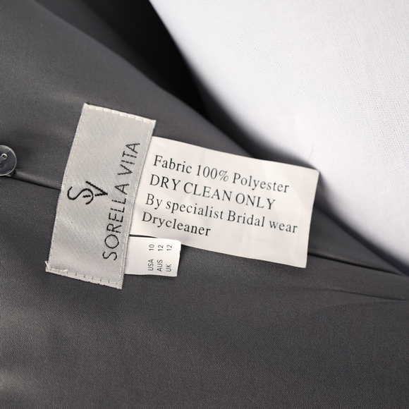 Sorella Vita 8652 Steel Grey Waltz Length Dress Size 10 (Size 6-8) - Picture 6 of 13